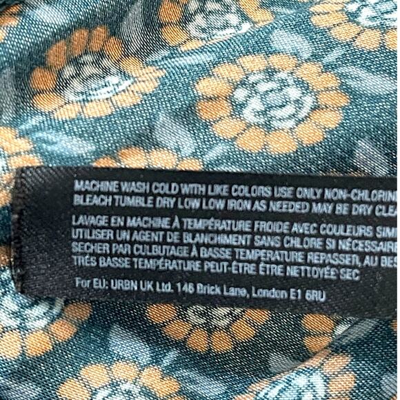 Anthropologie Aria Wide Leg Palazzo Pants Green Medallion Floral Size Small - Picture 9 of 10